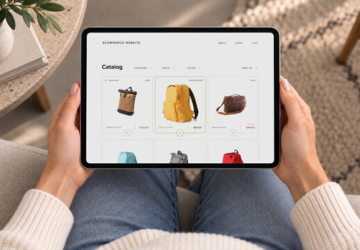 Tablet Screen UI Mockup