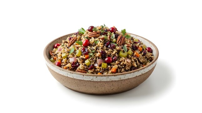 Thanksgiving Day Food Wild rice stuffing with - High Quality Modern Digital Asset for Design and Commercial Concept