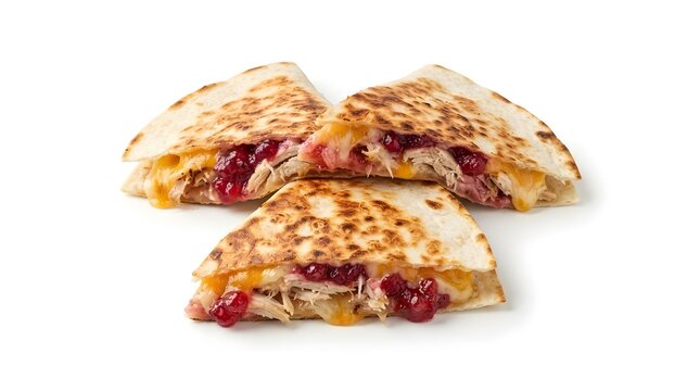 Thanksgiving Day Food Turkey quesadilla with melted - High Quality Modern Digital Asset for Design and Commercial Concept