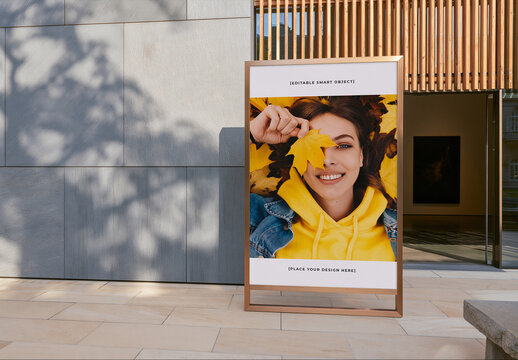 Outdoor City Light Billboard Mockup