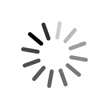 Loading progress circle indicator vector illustration