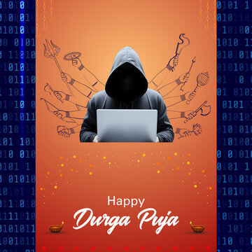 Happy  durga puja social media post 