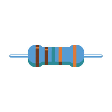 Electronic resistor component illustration.