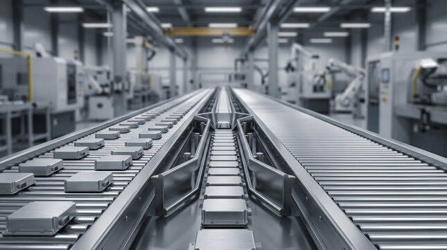 Conveyor bottleneck industrial manufacturing production line automated system equipment metal plant factory
