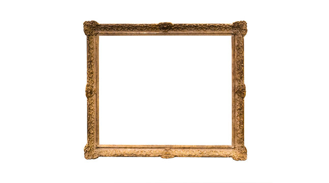 classic gold frame, picture frame, photo frame, golden frame, simple gold frame, vintage frame, frame PNG, PNG