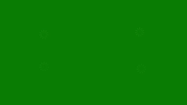 Circle fireworks colouriag line blast animation. 4k circle and line shape, shiny hand drawn doodle line, burst sparkles glittering  green Screen.