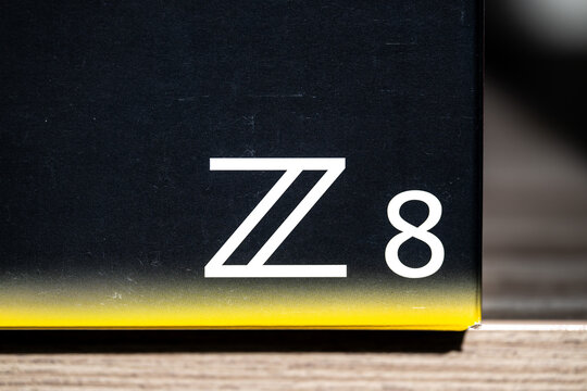 Nikon Z8 camera box with Nikon logo