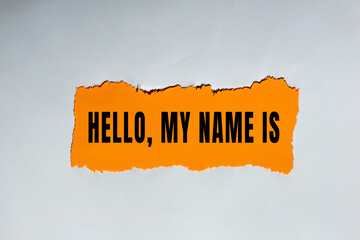 Hello, my name is text concept photo © Emre Akkoyun