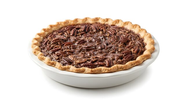 Thanksgiving Day Food Chocolate pecan pie prepared - High Quality Modern Digital Asset for Design and Commercial Concept
