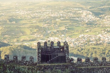 Explore Sintra's historic castle with breathtaking views over lush valleys and distant villages, showcasing Portugal's fairytale scenery, just a short trip from Lisbon © Damian