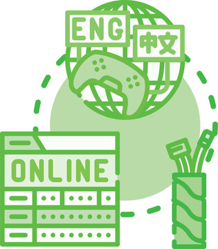 Game master-led playtime concept. Tabletop narrative, setting improvisation, adventure session icon vector illustration