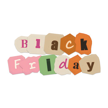 Colorful heart-shaped letters spelling friday