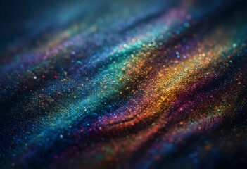 Fototapeta premium Technology background, digital innovation and futuristic data flow with glowing particles and colorful light waves in dark space