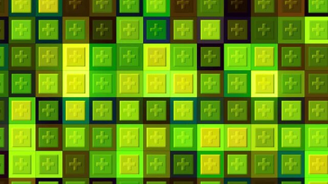 Abstract green square pattern background loop graphic animation motion