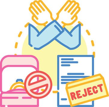 Rejecting requests for simplification concept. Maintain preserve, complexity rigor, context integrity icon vector illustration
