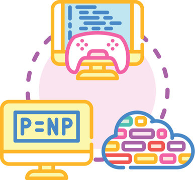 First-generation programming language concept. Native hardware, signals digits, numeric assembler icon vector illustration