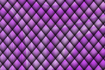 Fototapeta premium Luxury 3D purple quilted texture with abstract dark geometric diamond pattern and soft marble noise grain background