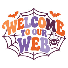 Fototapeta premium Halloween typography clip art design on plain white transparent isolated background for card, shirt, hoodie, sweatshirt, apparel, card, tag, mug, icon, poster or badge