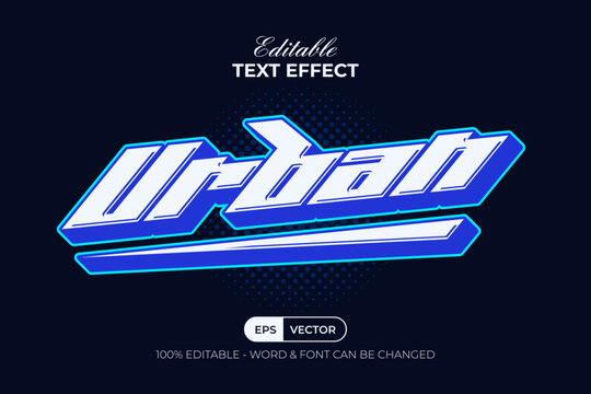Urban Editable Text Effect Retro Sticker Style
