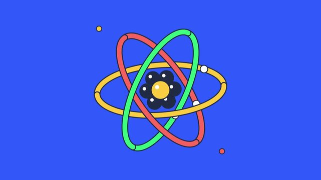 Atomic model with orbiting electrons and energy pulses