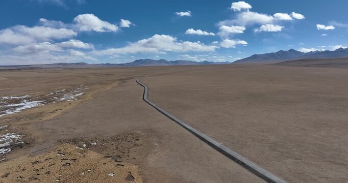 Aerial view of yardang landform landscape in the west of China