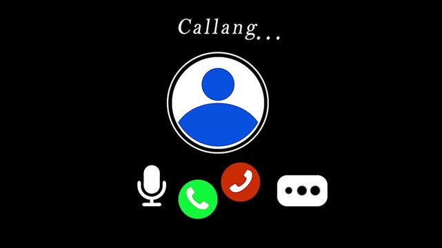 incoming Video call with technology communication concept. in phone screen 4K quality