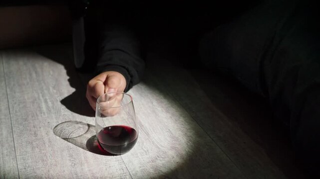 man alcoholic social problems concept sitting refusal of alcohol