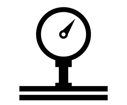 Pressure gauge or manometer icon symbol isolated vector illustration with pressure meter
