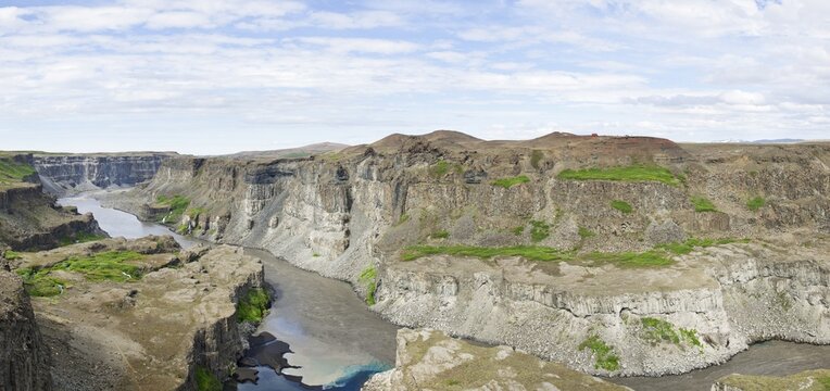Canyon near the Hafragilsfoss, Joekuls&aacute; &aacute; Fjoellum river, Joekuls&aacute;rglj&uacute;fur National Park, Iceland, Europe