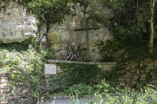 Pilgrimage church Madonna della Corona, Stations of the Cross, Ferrara di Monte Baldo, Italy