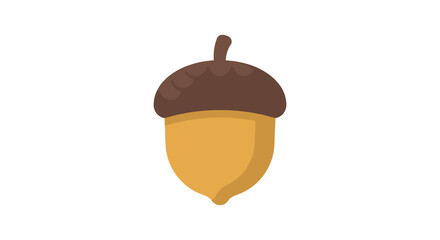 A single acorn is displayed against a plain white background © MIRis33