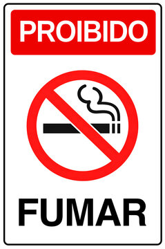 placa aviso proibido fumar