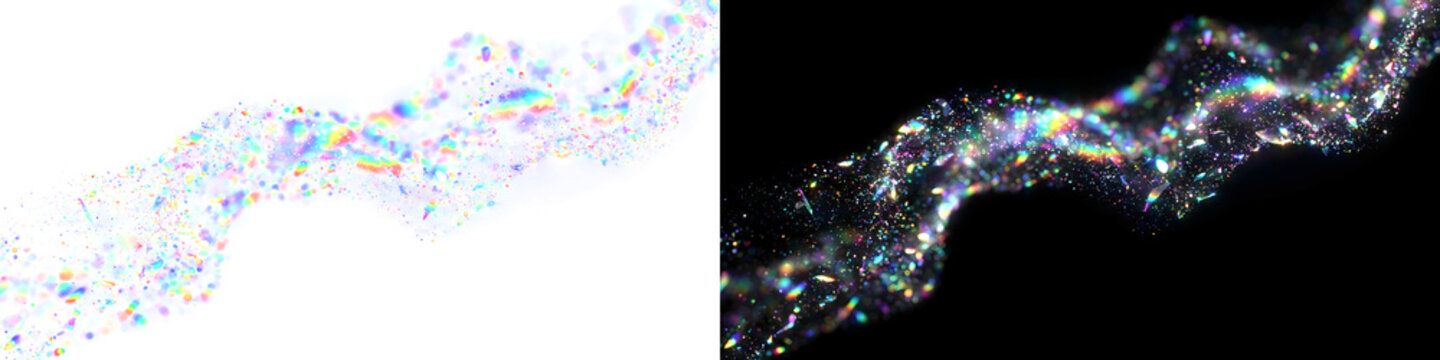 Colorful Particle Swirl VFX Overlay Element Template for Blend Mode Compositing