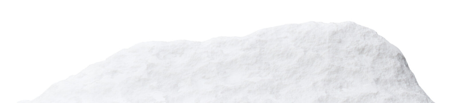 Snow mound stands alone on a clear background. This 3D render is useful for digital projects, seasonal themes, or winter illustrations. The design