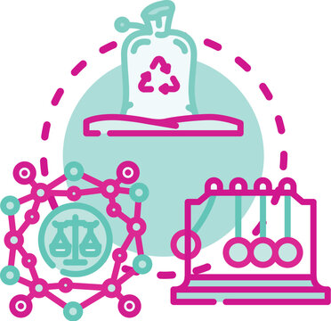 Diverse people participating in community and civic engagement, balancing artificial intelligence decisions with ethical considerations for collective governance and social progress