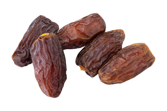 Close-up fresh sweet medjool dates isolated on transparent background