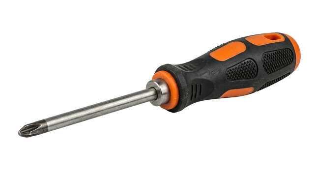 Precision orange and black phillips screwdriver with ergonomic grip