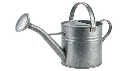 Vintage galvanized metal watering can with handle and spout © Ira