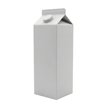 Empty gray carton milk jug