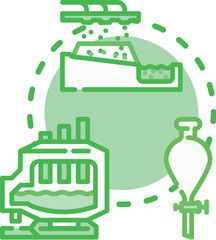 Fototapeta premium Oxygen separation furnace system using advanced industrial equipment for cryogenic air separation and production of purified gas, illustrating complex engineering processes
