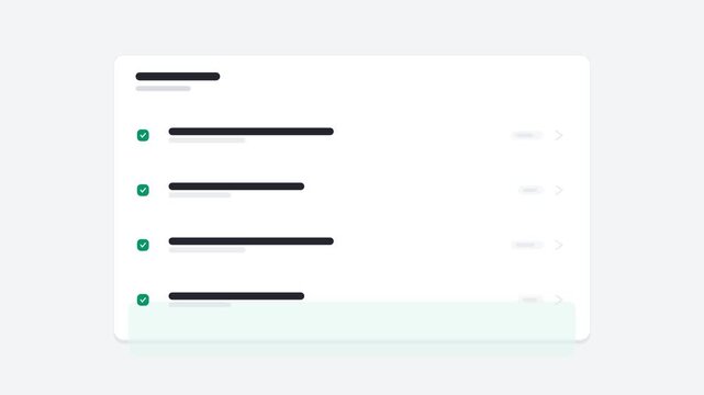 Animated To-Do List With Checkboxes Marked Complete