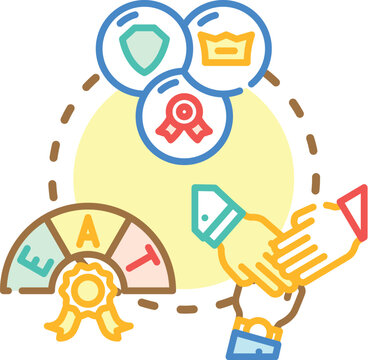 Questionable trustworthiness concept. Inconsistent unreliable, dishonest covert, doubtful shady icon vector illustration