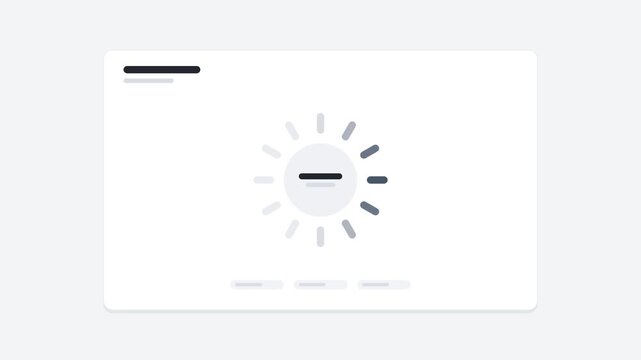 Circular Loading Spinner on White Interface Card