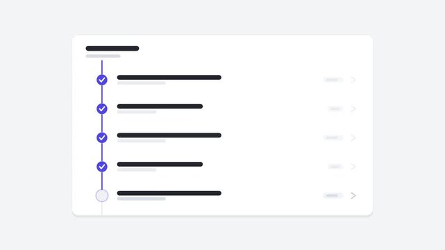 Animated Vertical Checklist With Filling Progress Marks