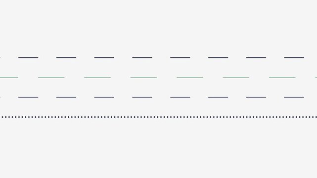 Looping Dashed Lines Above Dotted Baseline