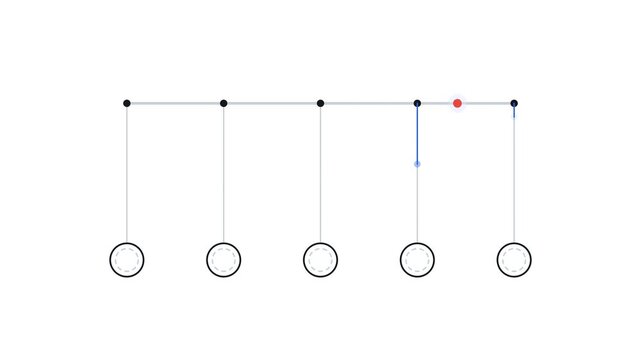 Animated Pendulum Balls Swinging in a Row