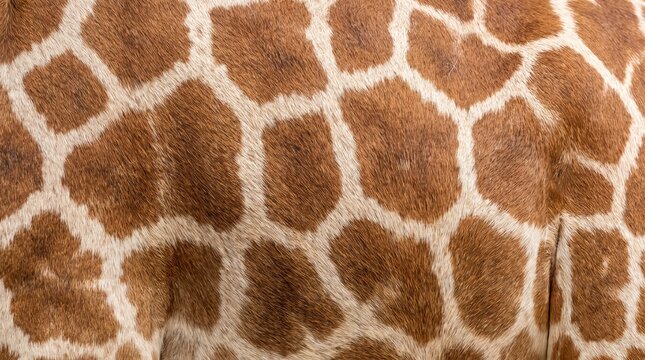 Close up detail of natural giraffe fur skin pattern