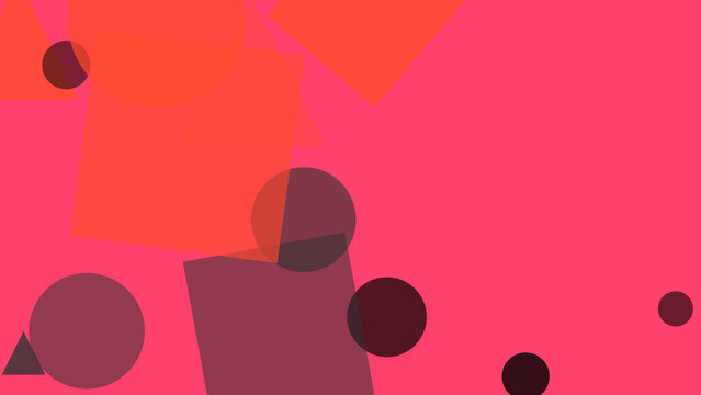 Minimalist geometric abstract art, vibrant pink and orange square pattern, modern flat design background for social media and marketing