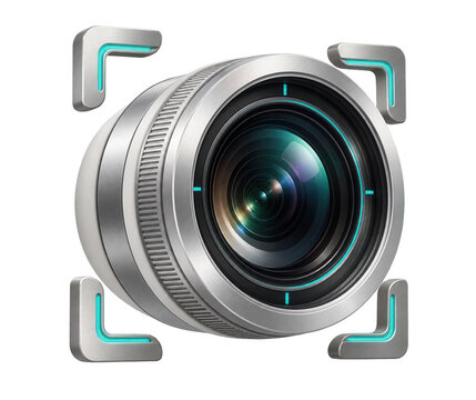 Computer Vision Recognition Lens with Corner Targeting Brackets