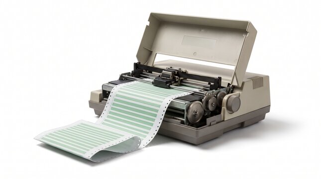 Nostalgic Dot Matrix Printer Retro Office Technology